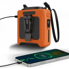 IPRee Portable Waist Fan 10000mAh USB Rechargeable Fan Outdoor Waist Clip Camping Fan Mini Hang Neck Fan with LELight and Power Bank for Sports, Outdoor Work