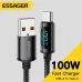 ESSAGER 7A/PD 29W/PD 100W Type-C To USB A/Type-C/iP Fast Charge Digital Display Data Cable For Samsung Galaxy S22 S22 Ultra For Xiaomi Mi 12T Redmi Note 12 For iPhone 14 14 Plus 14 Pro Max