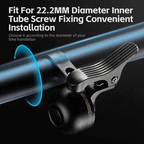 ROCKBROBike Bell Copper Alloy Security Alert Waterproof Ring Easy Installation Crisp Bell for MTB Road Bicycle Cycling