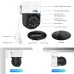 Hiseeu 16CH NVR 4MP/8MP PoE PTZ Surveillance Camera System Color Night Vision Two-way Audio Human Detection Outdoor IP Camera for Home Security