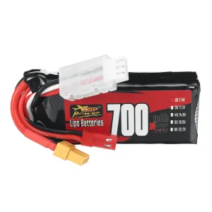 ZOP Power 2S 7.4V 700mAh 75C 5.18Wh LiPo Battery XT30 Plug for RC Helicopter FPV Racing Drone