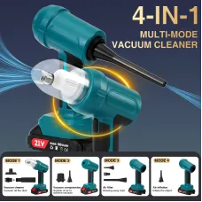 33000RPM Cordless Brushed Motor Vacuum Cleaner 250W High Suction Power Lightweight Design 21V Rechargeable Dry Cleaning Compact Dust Remover Portable Handheld Vacuum