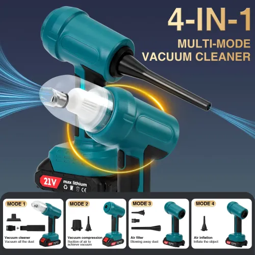 33000RPM Cordless Brushed Motor Vacuum Cleaner 250W High Suction Power Lightweight Design 21V Rechargeable Dry Cleaning Compact Dust Remover Portable Handheld Vacuum