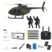 Eachine E220S MD500 2.4G 9CH GPS Optical Flow Localization TOF LiDAR Altitude Hold 1:16 Scale Flybarless RC Helicopter RTF 2 Batteries Version with 2PCS JOYTOY 1/25 XS-01 Night Raid Pilot Model