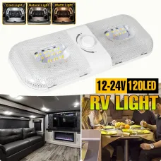 RV Interior LED Ceiling Light Camper Trailer Single Dome 12v-24v 1700LM Dimmer