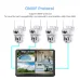 Guudgo 4CH 6MP 4K Security Camera System with Wireless Outdoor 10.1 inch Monitor Dual Lens WiFi 2-Way Audio Human Tracking Night Vision IP66 CCTV Cameras