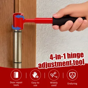 4-in-1 Door Hinge Adjustment Tool Metal Hinge Adjustment Wrench Door and Cabinet Alignment Tools Hinge Gap Repair for Door Hinge