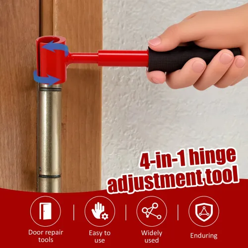 4-in-1 Door Hinge Adjustment Tool Metal Hinge Adjustment Wrench Door and Cabinet Alignment Tools Hinge Gap Repair for Door Hinge