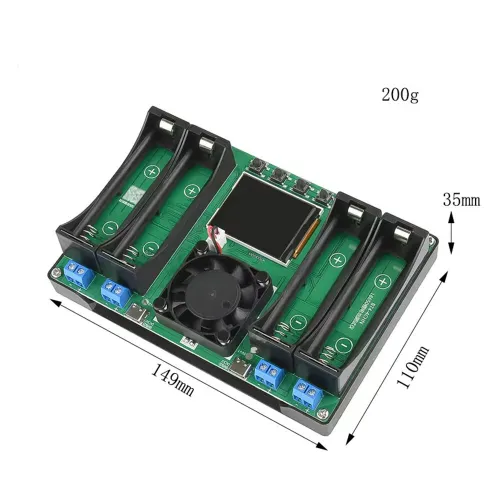 IPRee 4 Channel 18650 Lithium Battery Capacity Tester Module Digital 18650 Battery Power Tester Module Type-Interface