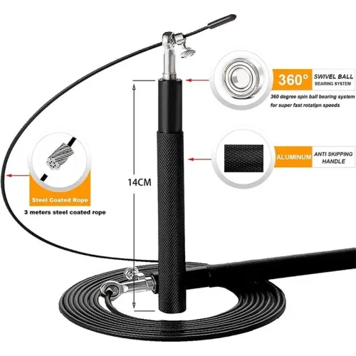 KALOASteel Wire Jump Rope Skipping Rope Fitness Sports Professional Training Home Exercise Equipment for Fat Reduction