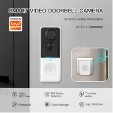 WF015 Tuya Smart WiFi Video Doorbell 720P HD Security Camera Support Two Way Audio PIR Motion Detect Night Vision Waterproof Design Wireless Visual Doorbell