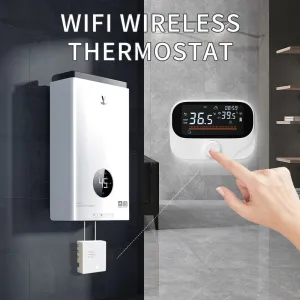 Tuya WiFi Smart Home Wireless Thermostat RF Battery Gas Boiler Water Heating Digital Temperature Controller Work with Alexa Google Home