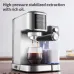 NovuLife CM5120 20Bar Semi-Automatic Coffee Machine with Auto Milk Frother One-Touch Operation for Espresso Cappuccino Latte