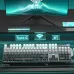 AULA F2088Air Tri-mode Mechanical Keyboard with Knob 104 Keys Hot-swappable RGB Lighting 3000mAh Rechargeable 2.4G/bluetooth/Wired Gaming Keyboards