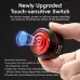 ROCKBROBL-S2 Smart Brake Sensing Bike Taillight 400mAh BatteryTouch Control Light Sensing 6 Lighting Modes IPX6 Waterproof Type-Rechargeable Vibration Sensor Bicycle Rear Light