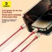 Baseus Snake Zodiac Series 3.5A USB-A to USB-C+USB-C+iP Cable Fast Charging Data Transmission Thickened Copper Core Line 1.2M Long for iPhone 16 16 Pro 15 14 13 Pro Max for Huawei Mate XT for Xiaomi 15pro for Samsung Galaxy Z Flip6
