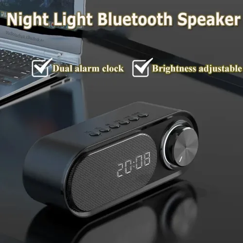 Aisomex B159 Mini bluetooth Speaker Wireless Night Light Soundbar HiFi Stereo Bass Diaphragm 24H Standby Time Dual Alarm Clock Support TF Card Playback Desktop Speakers Soundbar