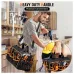 17 Inch Heavy Duty Tool Bag Oxford Cloth Portable Handheld and Crossbody Tool Organizer Large Capacity 35L Black Adjustable Strap Zipper Closure 900D Fabric