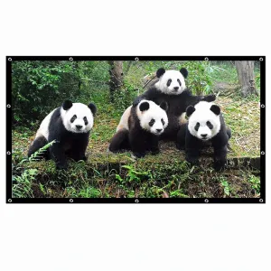 SALANGE Projector Screen 16:9 Portable Projection Screen 100/120/150 Inch Outdoor HD Movie Screen Foldable Cinema Screen for Travelling Home Theater