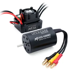 SURPASS-HOBBY M2430/M2435/M2440 All-Black Waterproof Brushless Motor M35A Waterproof ESC Motor and ESC For 1/18 RC Car Parts