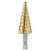 Drillpro 3Pcs 1/4 Inch Hex Shank HSS Titanium Coated Step Drill Bit Set 3-12/4-12/4-20mm