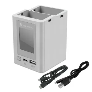 YX 2-in-1 Intelligent Fast Charging Hub Dual Batteries Screen Digital Display Charger USB Housekeeper for DJI MINI 3 PRO RC Drone Quadcopter