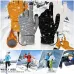TENGOO Knitted USB Heated Gloves Touch Screen Compatible 40-50Adjustable Warmth Removable Heating Pad Flexible Cable Thermal Winter Gloves