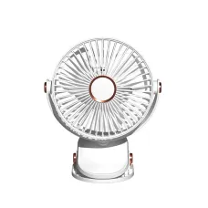 360 Adjustable Mini Silent Clip Fan 4000mAh 5 Speed USB Rechargeable Desktop Mini Fan Small Portable Silent Fan