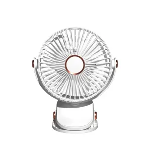 360 Adjustable Mini Silent Clip Fan 4000mAh 5 Speed USB Rechargeable Desktop Mini Fan Small Portable Silent Fan