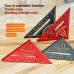 2in1 Aluminum Alloy Triangle Ruler Multifunctional Tool for Precise Line Drawing with Frequently used Fixed Positioning Angles Robust and Long-lasting Design