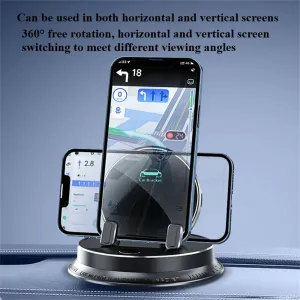 HELLOLEIBOO Portable Smart Wireless Charging Dashboard Phone Holder 360 Degree Rotation Auto Lock Stand Universal
