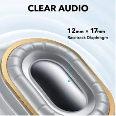 Soundcore C40i Clips-on Earbuds Wireless bluetooth 5.4 Earphone Flexible Joint Design Racetrack Dynamic Drivers 3D Surround Sound AI-Enhanced Clear Calls 21H Playback Headphones