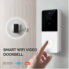 MoesHouse Tuya Smart WiFi Video Doorbell 1080P HD 140 Wide Angle Motion Detection 2-Way Audio IP65 Waterproof 5000mAh Battery Alexa Cloud SD Storage Wireless Chime Visual Door Bell