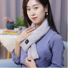 TENGOO Outdoor Warm Electric Heating Scarf Intelligent Heating Scarf 3 Gear Heating USB Heated Scarf Thermal Shawl Neck Brace Neck Protection Cold Invisible Zipper