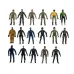 4PCS MK1197 Series Climbing RC Car DIY Ornament Military Action Figure Set Multi-Articulated Articulated Figures Random Delivery