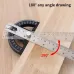 Woodworking Edge Ruler Protractor Angle Gauge Measure Carpenter Tool