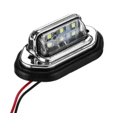 Rear Tail LED License Number Plate Light with Fittings For 10-30V Truck Lorry Van Caravan