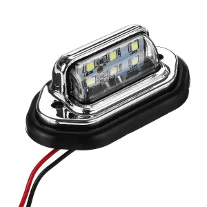Rear Tail LED License Number Plate Light with Fittings For 10-30V Truck Lorry Van Caravan