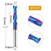 3PCS 1/4 Inch Shank Tungsten Steel Nano Blue Spiral Router Bits Up Cut Down Cut Compression Router Bit for Wood Cutting / Slot Mortise / Engraving