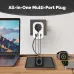 MOES WP-EU-C Tuya WiFi Smart Plug 16A EU Socket Outlet 2USB-A+1USB-C Fast Charging Power Electricity Monitor Work with Alexa Google Home