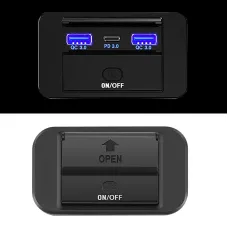 QC3.0 USB PD3.0 Type C 3 Port 66W USB C Socket Charging Socket Car Charger Mobile Phone Quick Charge Dual Waterproof with Switch for 12V 24 V Car Boat Motorhome