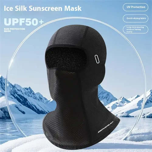 BENGGUO UPF50+ Ice Silk UV Protection Quick-drying Breathable Full Face Mask Spring Summer Comfy Sun Protection Neck Gaiter for Outdoor MTB Motorcycle Riding