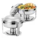 Warmounts 1/2/4/6 Pack Chafing Dish Buffet Set, 5QRound Buffet Servers and Warmers Set, Stainless Steel Catering Food Warmer with Glass Lid & Holder for Party Home Garden Wedding