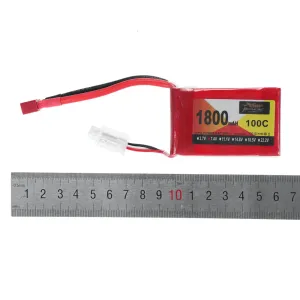 ZOP Power 7.4V 1800mAh 100C 2S LiPo Battery T Deans Plug for RC Car