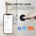 WAFU WF-F6 Tuya Smart Fingerprint Door Lock Aluminum Alloy Keyless Entry 5 Unlock Methods App Control Anti-Peep Password IC Card Key Type-C Emergency Power High Security NFC Function