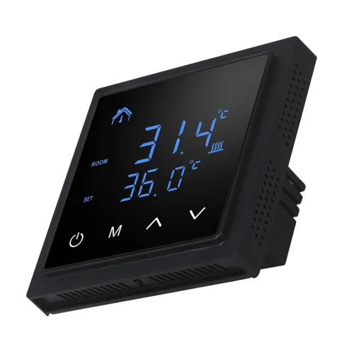 Intelligent Thermostat 16A Floor Heating Temperature Controller with LED Touch Screen 85-265V Electric Heating Control