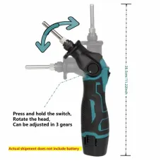 Portable Electric Soldering Iron Compatible with 12V Battery Adjustable Temperature Welding Tool 30W 400C