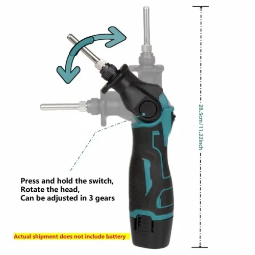 Portable Electric Soldering Iron Compatible with 12V Battery Adjustable Temperature Welding Tool 30W 400C