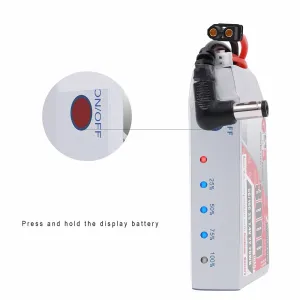 Gaoneng GNB 7.4V 3000mAh 5C 2S LiPo Battery DC5.5/XT60U Plug for Fatshark Glasses