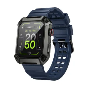 LOKMAT OCEAN 2 Pro 1.85 inch HD Screen bluetooth Call Heart Rate Blood Pressure SpO2 Monitor 450mAh Voice Assistant 100+ Sports Modes Smart Watch